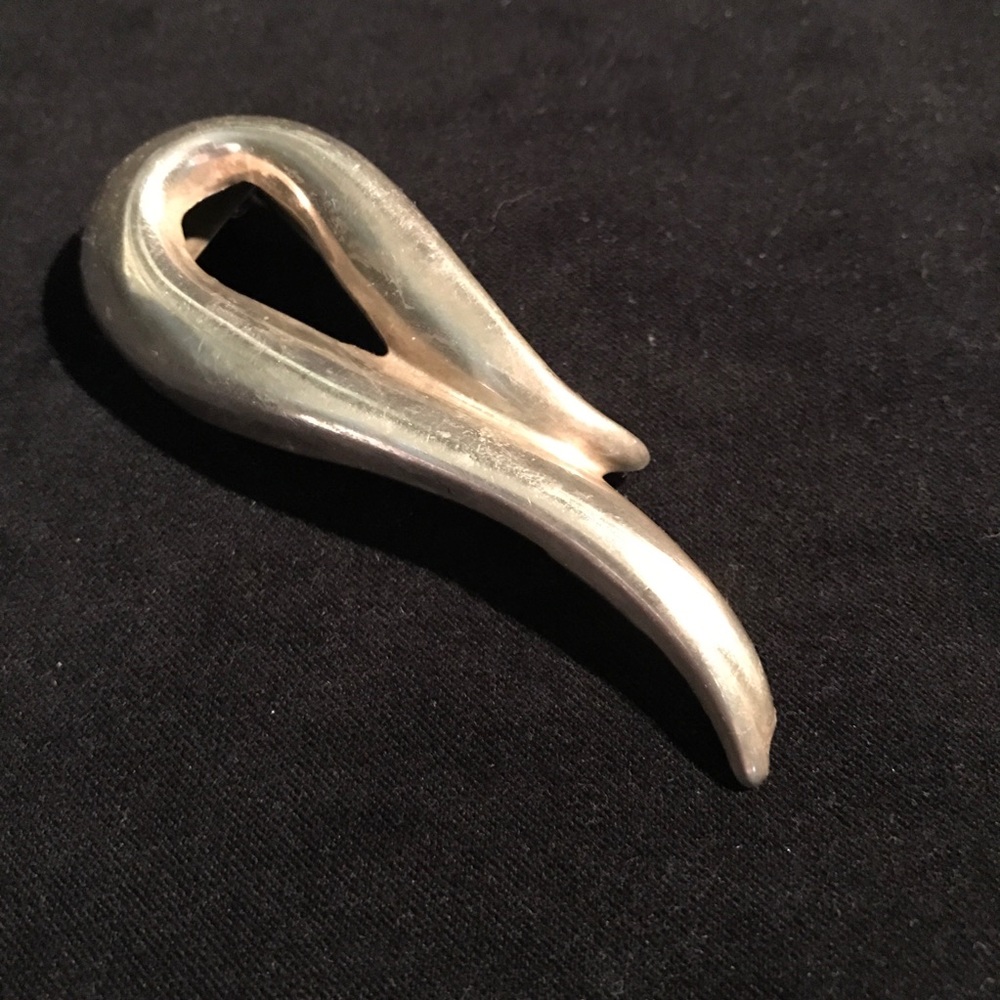 Sterling Silver Brooch Modern Design